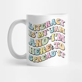 Literacy Is My Jam Reading interventionist Literacy Teacher Mug